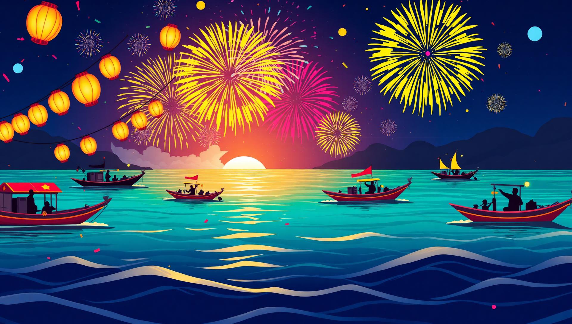 Art — harbour festival lights